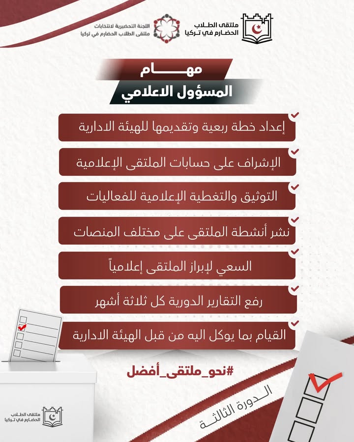 صورة تعبر عن انتخابات وقيادة ملتقى الطلاب الحضارم في تركيا